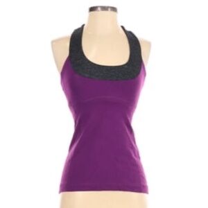 lululemon athletica Scoop Neck Racerback Tank in Purple & Gray
